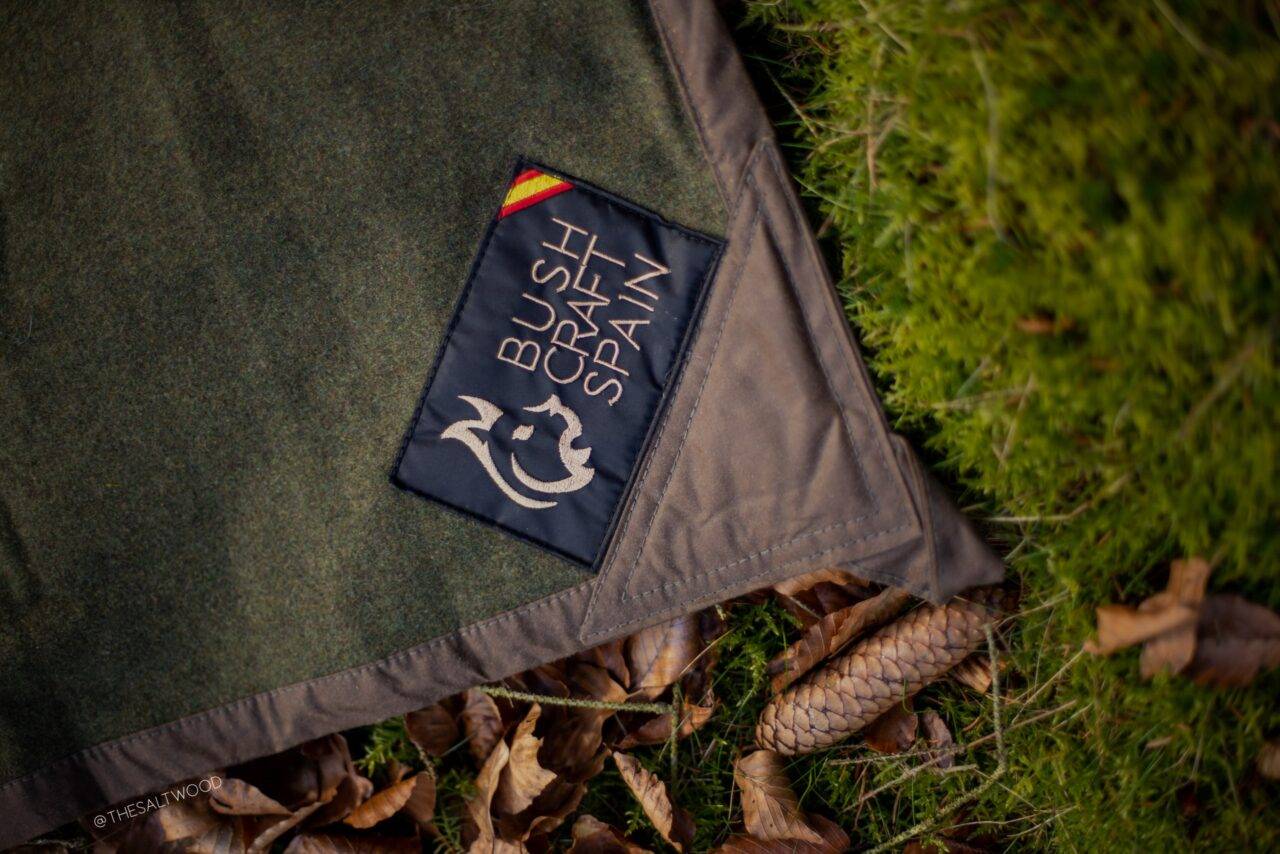 Oilskin & Wool Ground Cloth Brown/Green Bushcraft Spain