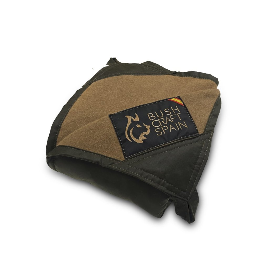 Oilskin & Wool Ground Cloth Green/Brown Bushcraft Spain